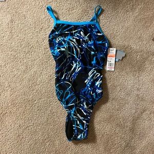 Speedo Spiral Flyback One-Piece Bathing Suit